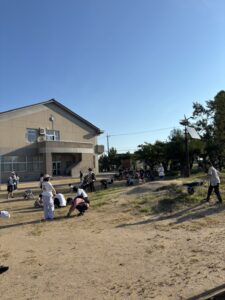 砺波市立砺波東部小学校PTA早朝親子クリーン作戦(8月24日)