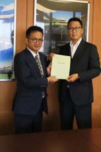 出町高岡市長・近藤教育長へ要望書を提出（10月2日）